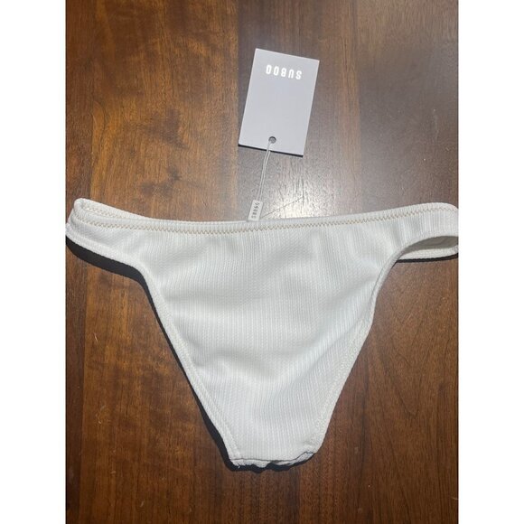 Suboo Kaia Slim Bikini Bottoms in White XSmall New Womens Swim - Picture 7 of 10